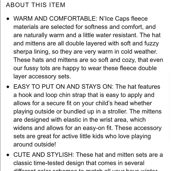 N’ice Caps • fleece hat and mitten set - Picture 10 of 11